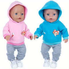 Pink Little Fox Doll Clothes for Realistic Reborn Baby Outfit Set