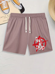Punk's NOT DEAD Print Men's Drawstring Shorts