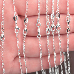 925 Sterling Silver Plate Chain Collar Necklace for DIY Jewelry