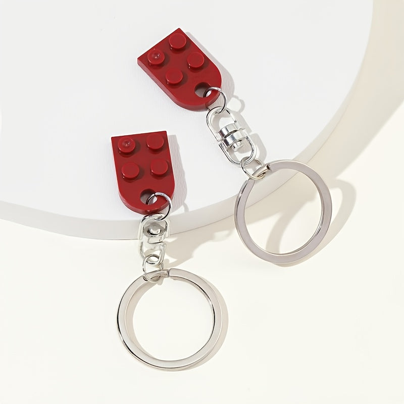 Couple Heart Keychain Set - Boyfriend Girlfriend Matching Gift