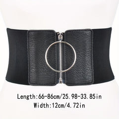 Wide Girdle Elastic Waistband Classic Dress Coat Belt