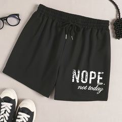  Slogan Print Home Wear Shorts