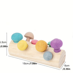 Wooden Macaroon Mushroom Toy for Babies
