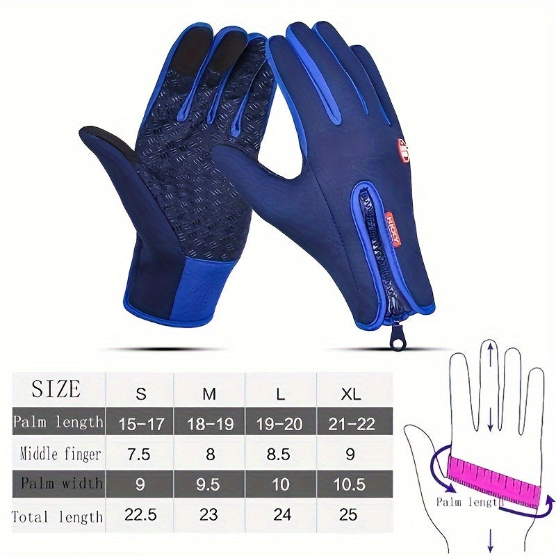 Winter Cycling Sports Gloves Waterproof Touch Screen Windproof Warm Gloves