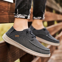 Men's Canvas Loafer Shoes Lightweight Slip On Casual Sneakers