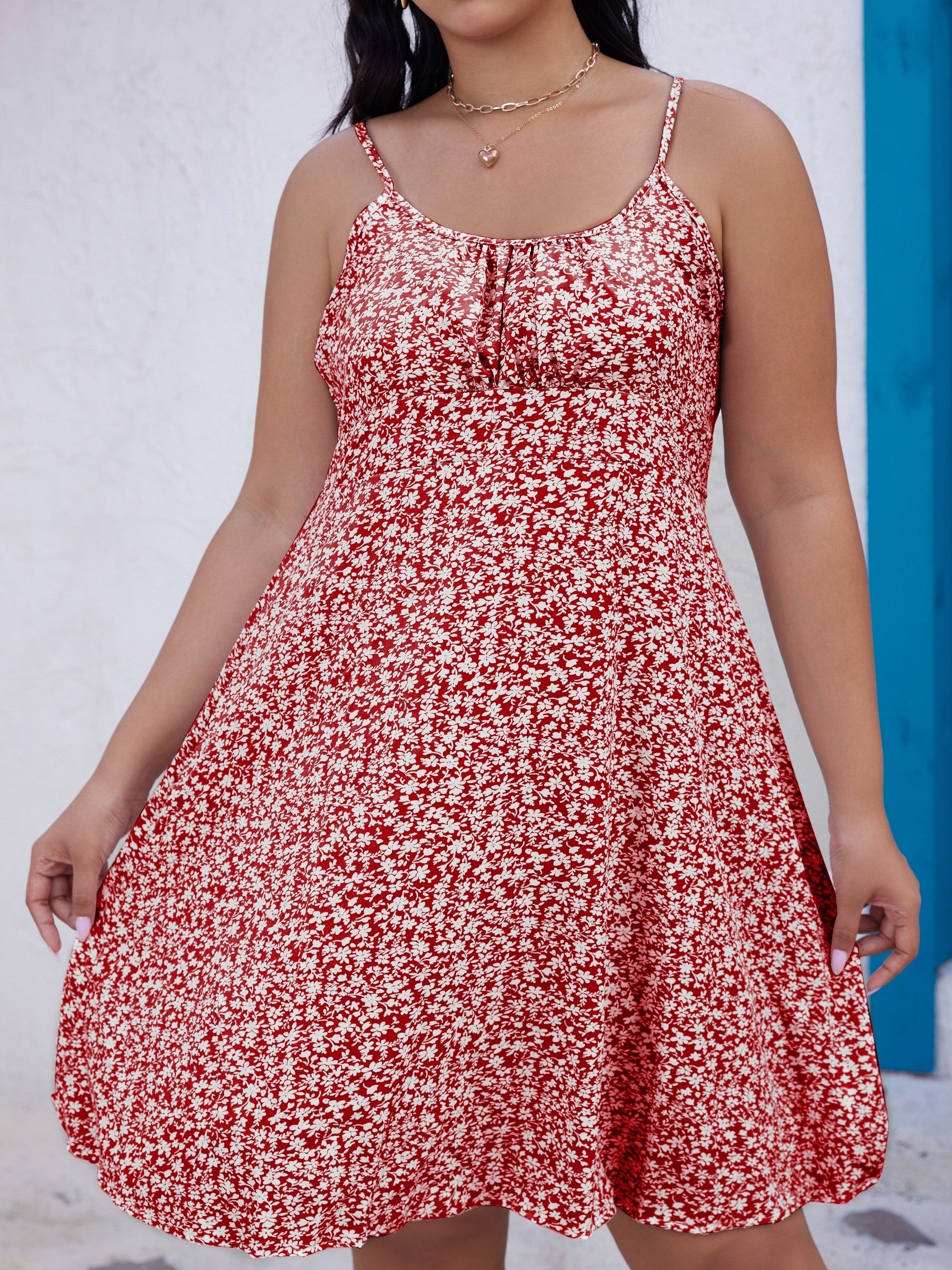  Ditsy Print Cami Dress