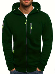 Men's Casual Hooded Jacket Full Zip