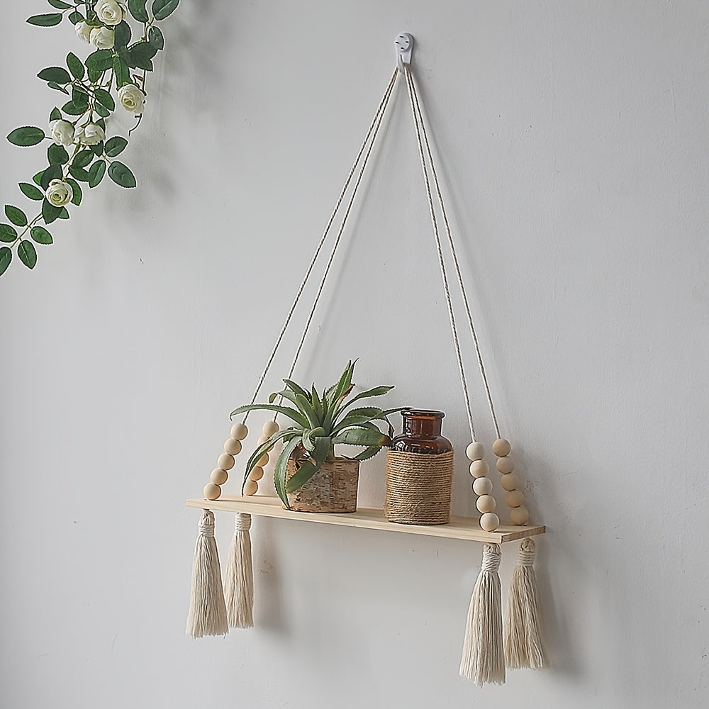 Macrame Wall Hanging Plant Decor Rope Boho Shelving
