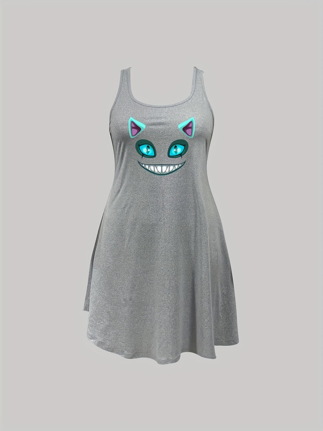  Cat Devil Print Sleep Dress