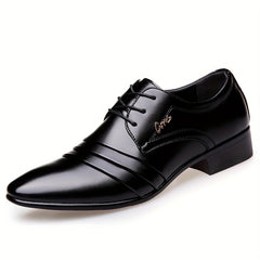 Men's Pointed Toe Derby Shoes Elegant Business Wear