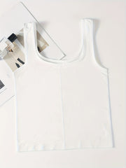 3pcs Solid Tank Tops Sleeveless Comfy Top Women's Lingerie
