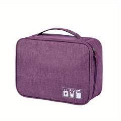 Large Capacity Cable Organizer Bag Lightweight Zipper Cosmetic Bag