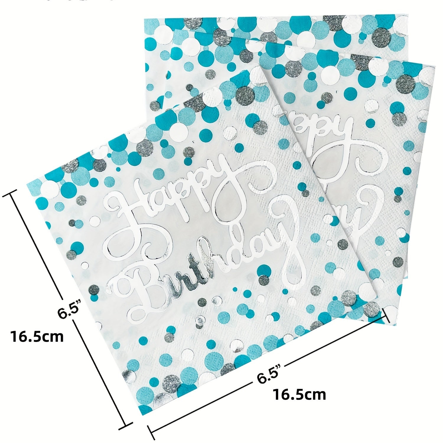 20pcs Polka Dot Birthday Napkins Holiday Party Supplies