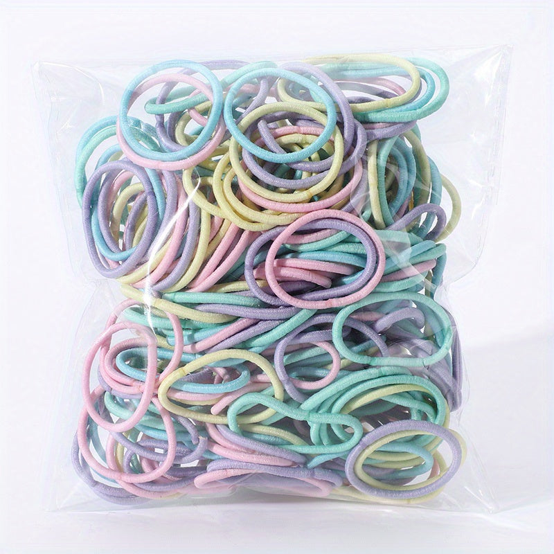 50pcs Colorful Elastic Hair Ties Hair Bands Holiday Gift For Baby Girls