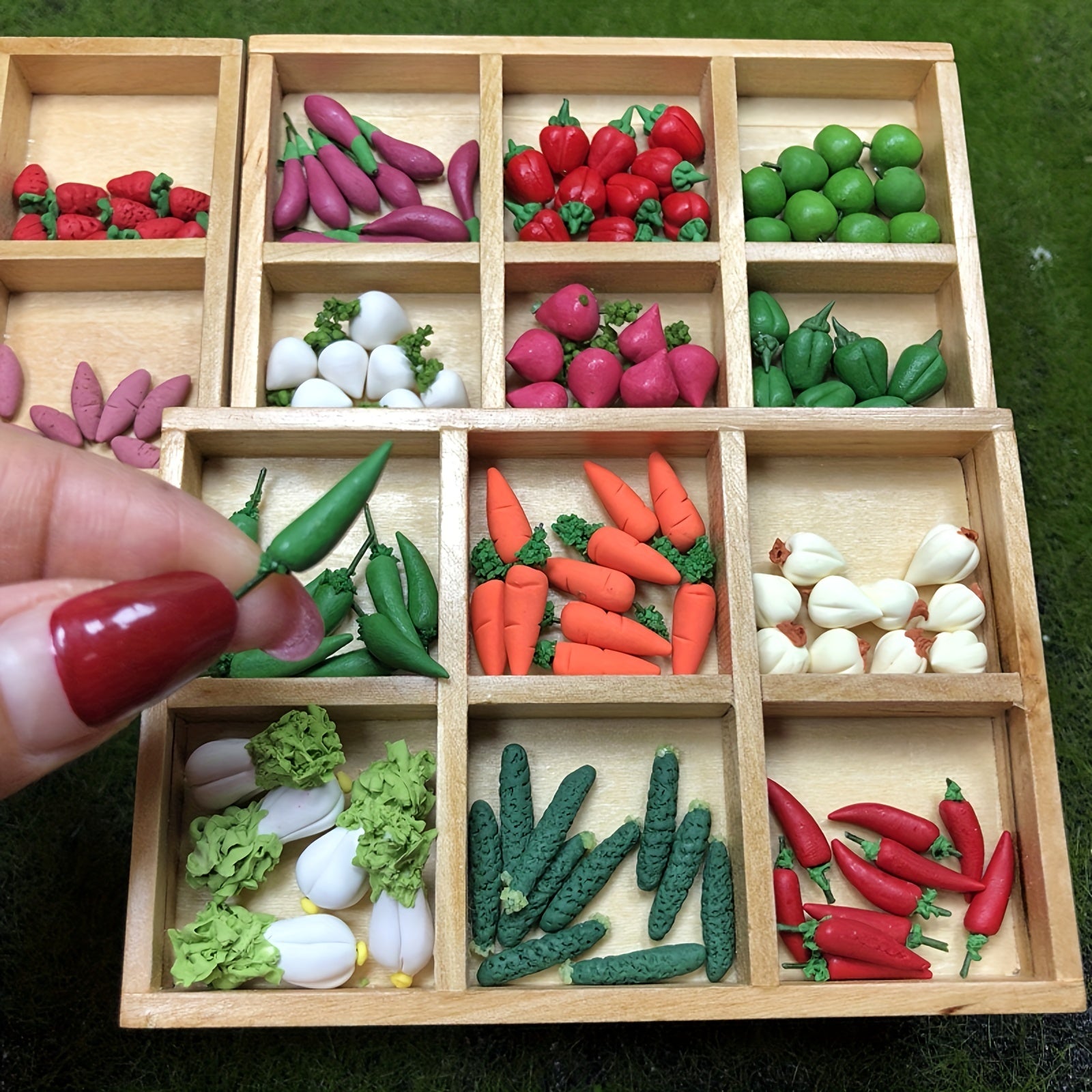 10pcs Polymer Clay Vegetables & Fruits Realistic Dollhouse Accessories 1 12 Scal