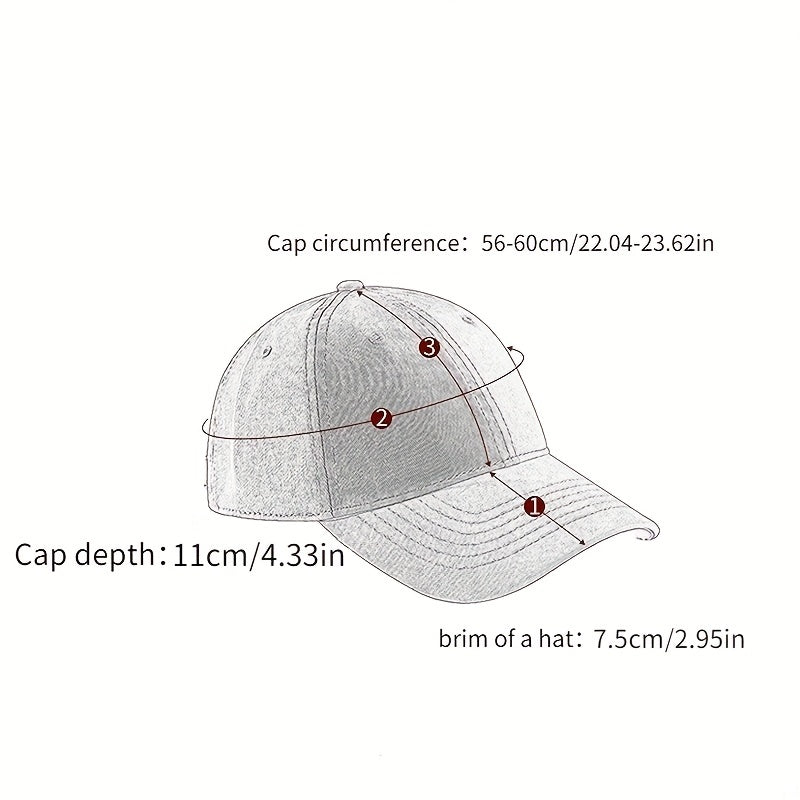 Hip Hop Ring Decor Baseball Cap Cotton Adjustable Sun Hat