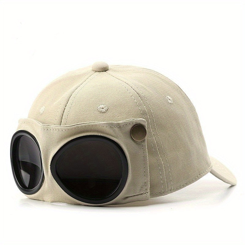 Men's Peaked Cap With Sunglasses Sunshade Baseball Cap
