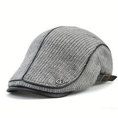 Autumn Winter Crochet Beret Buckle Hats For Men And Women