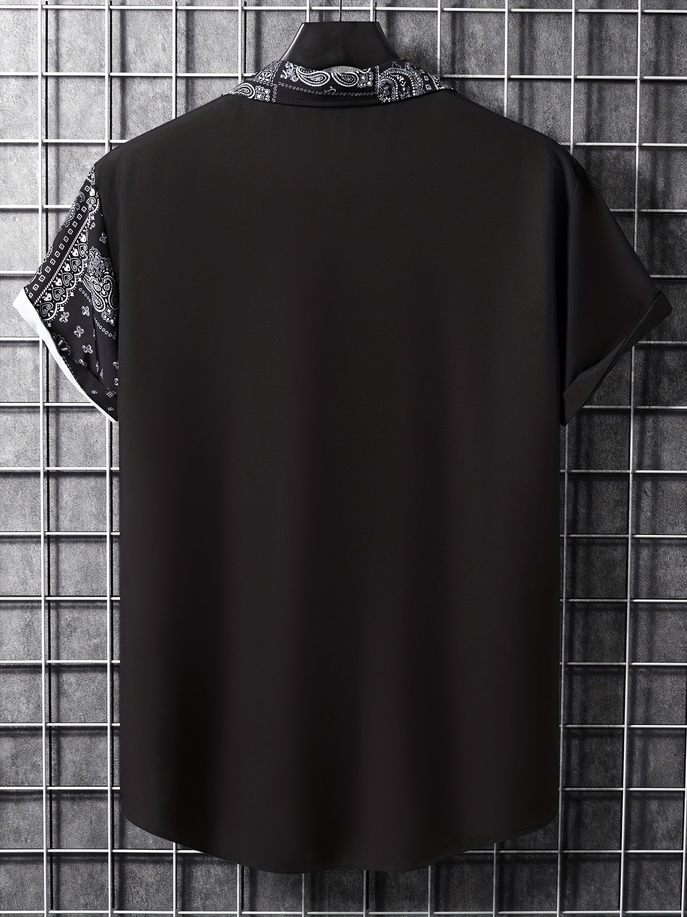 Men's Retro Flower Print Short Sleeve Shirt