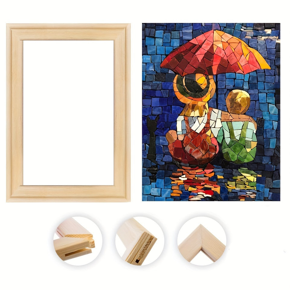 Wooden DIY Mosaic Puzzle Frame Diamond Painting Digital Frame