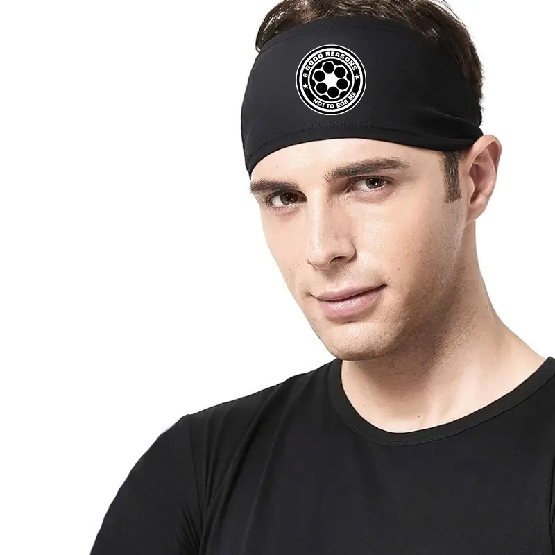 Men'S 'Not to Rob Me' Sports Headband Soccer Ball Design