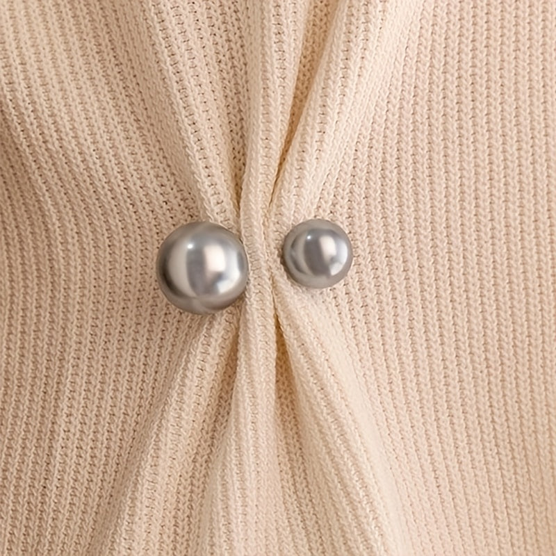 Women's Faux Pearl Brooch Pin for Coat Suit Buckle Pin