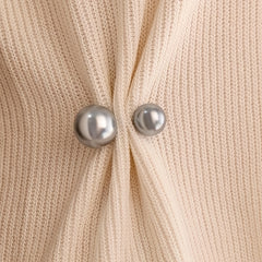 Women's Faux Pearl Brooch Pin for Coat Suit Buckle Pin