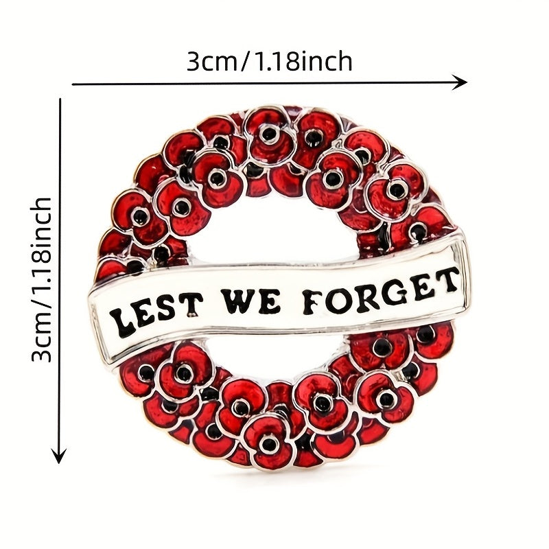 Classic Poppy Shape Brooch For Men Charm Banquet Wear Jewelry