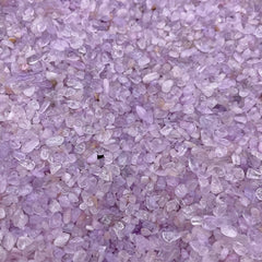 50g Natural Lavender Amethyst Crushed Stones Healing Quartz Crystals