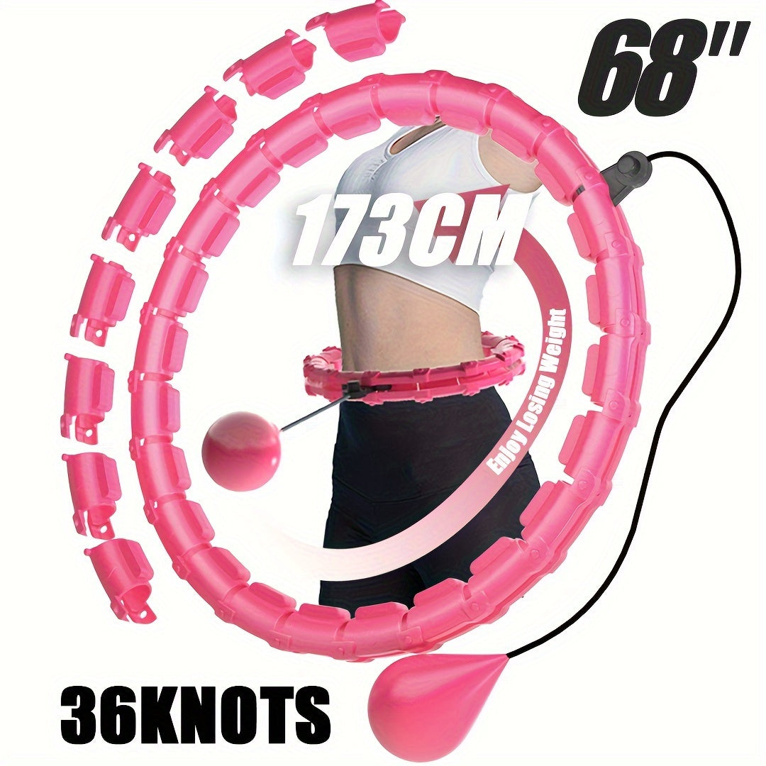 Adjustable Detachable Exercise Hoop 2 in 1 Waist Training Fitness Pilates Hoop