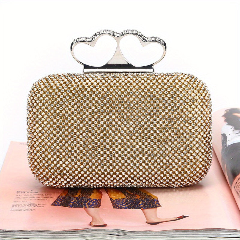 Glitter Rhinestone Evening Bag Dinner Clutch Purse For Wedding Party