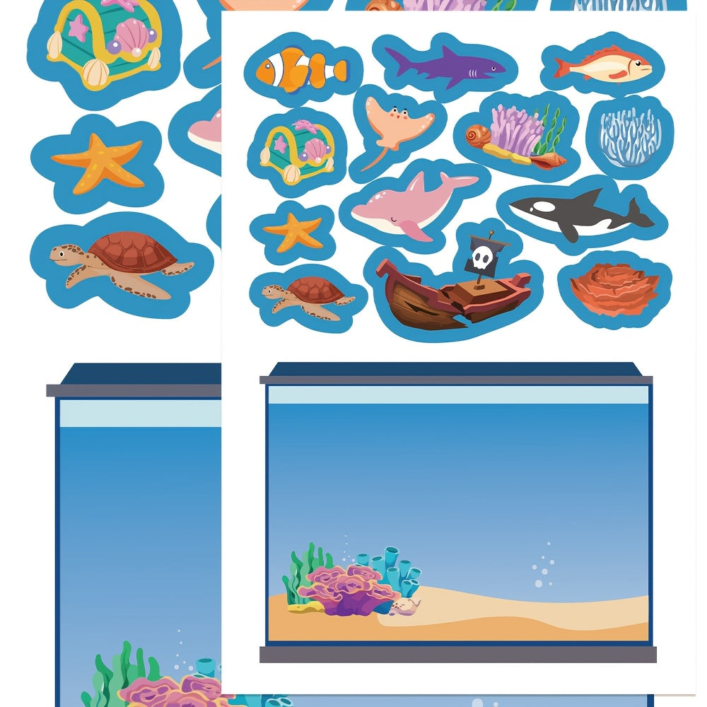 8pcs Marine Life Stickers for Laptops, Phones, Journals