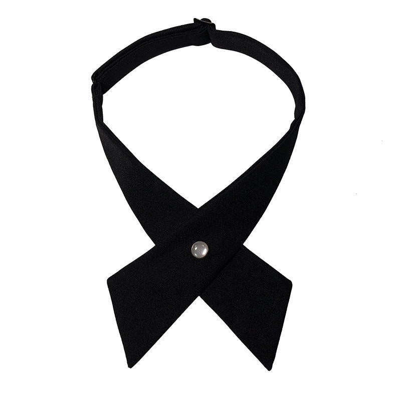 Solid Cross Tie Adjustable Bow Tie Girls Tie Women Accessories