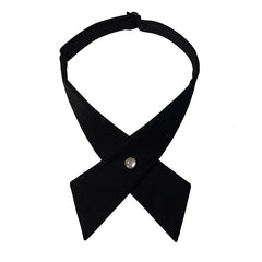 Solid Cross Tie Adjustable Bow Tie Girls Tie Women Accessories