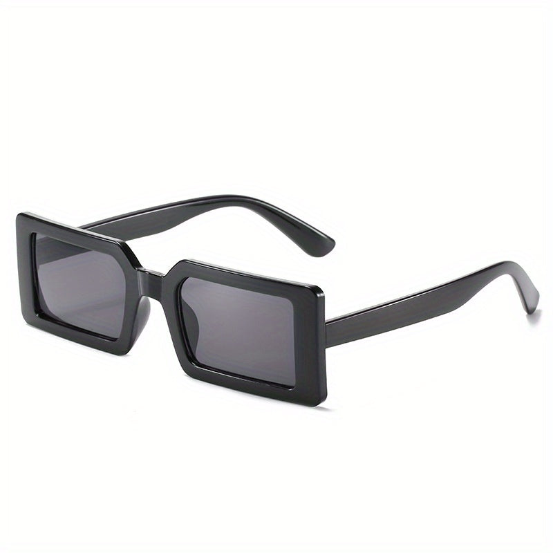 Vintage Square Frame Sunglasses Gradient Lens Wrap Around Eyewear
