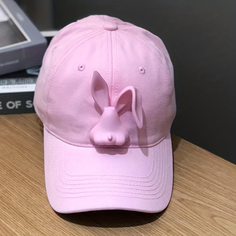 Bunny Decor Baseball Cap Candy Cartoon Rabbit Dad Hats