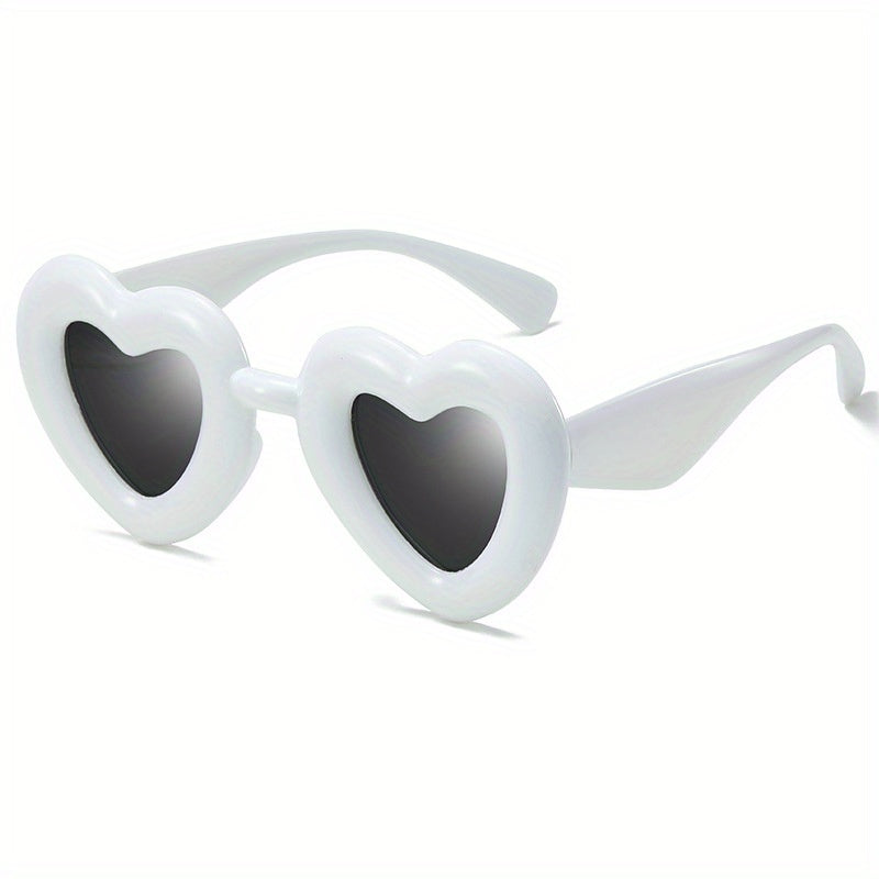 Y2K Inflated Heart Sunglasses for Women Men Funny Party Sun Shades