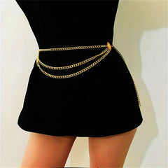 Metal Sunflower Waist Chain Tassel Chain Women Belly Chain Accessories