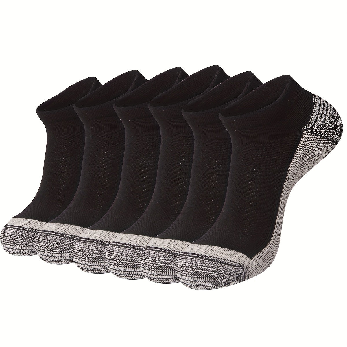 6 Pairs Men's Casual Shock Absorb Breathable Socks for Outdoor Training