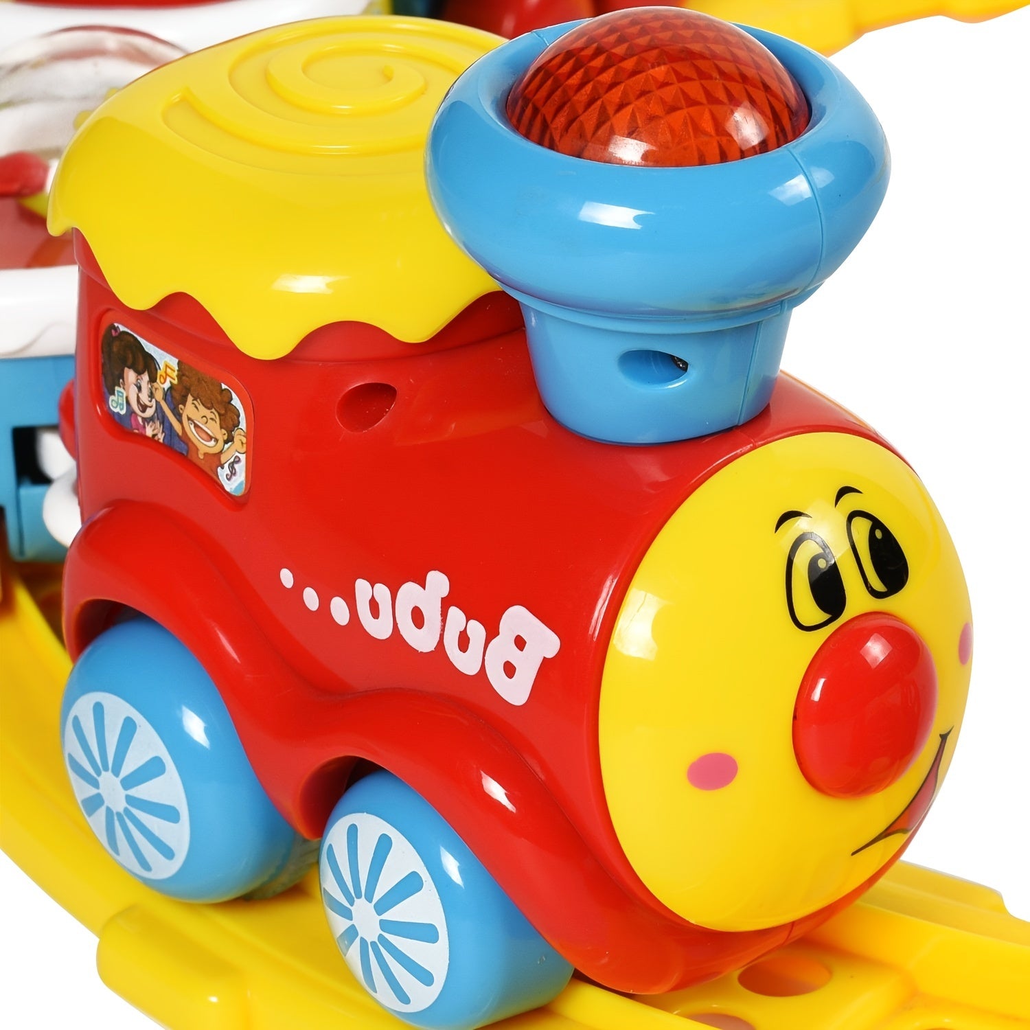 Kids' Track Building Blocks Train Toys with Light Music