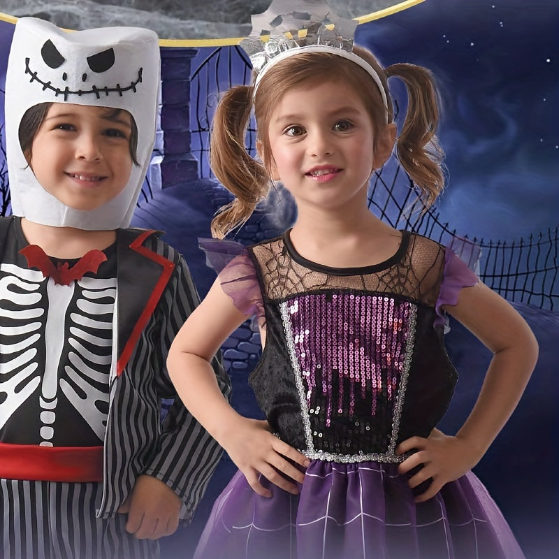 Witch Costume Girls Halloween Dress Kids Party