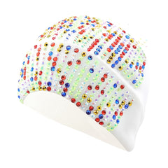 Rhinestone Knitted Hat Elastic Beanie Cap Women Hair Accessories