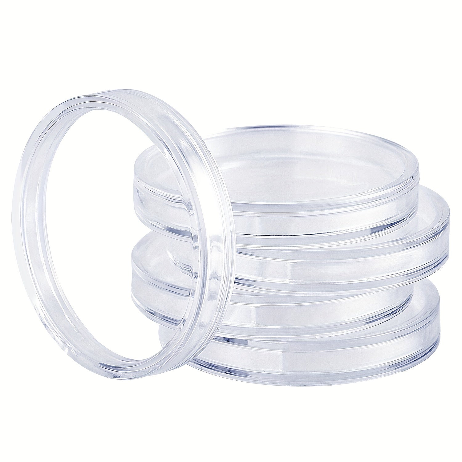 100pcs Coin Storage box 30mm Round Plastic Holder Organizer for Coin Collection