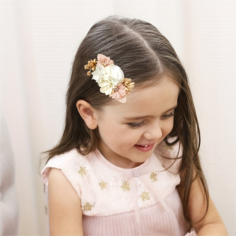 3pcs Duck Beak Clip Rhinestone Children's Hair Accessories