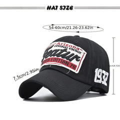Embroidered Cotton Baseball Cap for Women, Men & Outdoor Sunshade