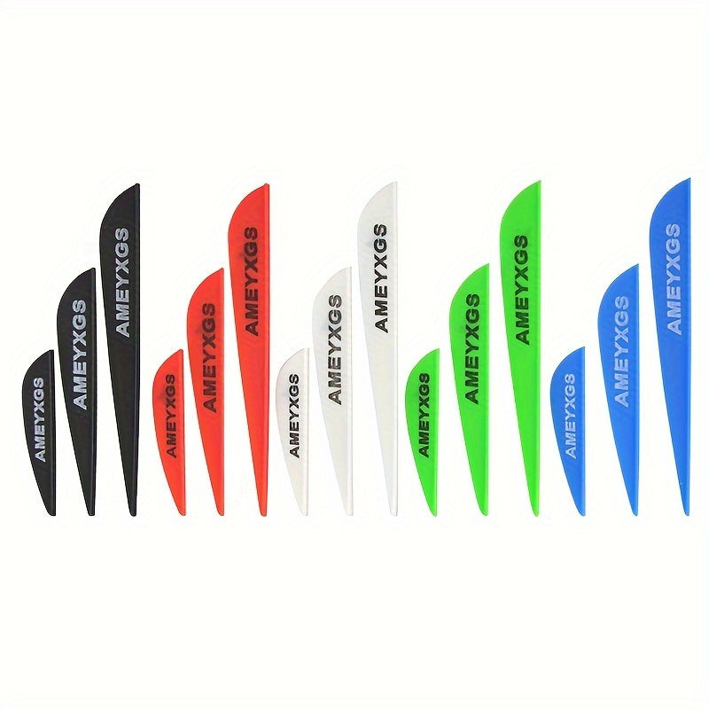 50pcs 7.62cm Arrow Vanes Rubber Feather Fletches for DIY Archery