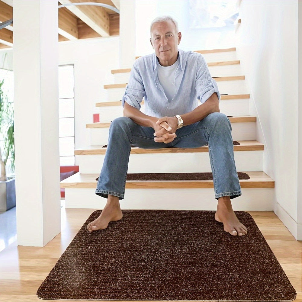 Durable Indoor Door Mat Self-adhesive Stair Floor Mat Carpet Non-slip Absorbent