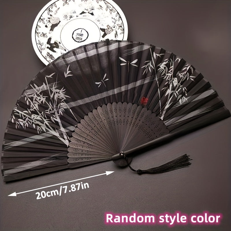 Silk Fan Chinese Folding Home Decoration Art Craft Gift Dancing Hand Fan