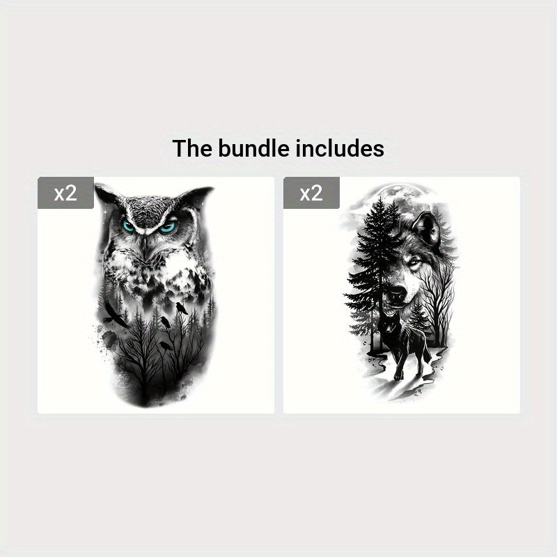 Animal Pattern Temporary Tattoo Sticker Waterproof 2-5 Days Party Tattoo Sticker