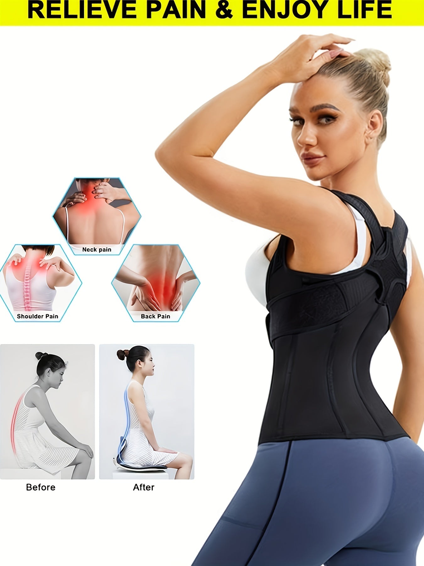 Zipper Shaping Tank Top Waist Trainer Tummy Control Open Bust Top